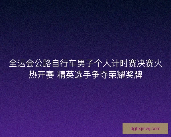 全运会公路自行车男子个人计时赛决赛火热开赛 精英选手争夺荣耀奖牌 全运会公路自行车男子个人计时赛决赛火热开赛 精英选手争夺荣耀奖牌